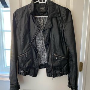 Zara Black Faux Leather Jacket